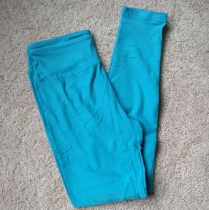 Lularoe OS teal solid leggings